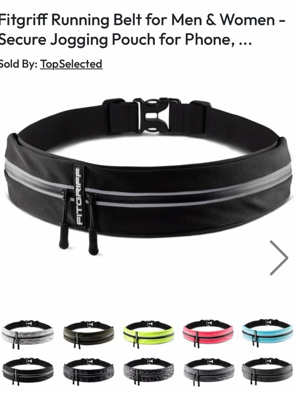 Men's Medium Black Belt Bag